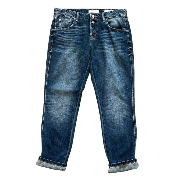 Guess Tomboy Jeans Womens 27 Button Front Ankle Cropped Boho Casual Cotton - Picture 3 of 12